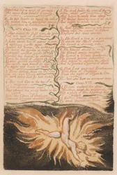 Il Primo Libro di Urizen, Tavola 22, Disteso per un
